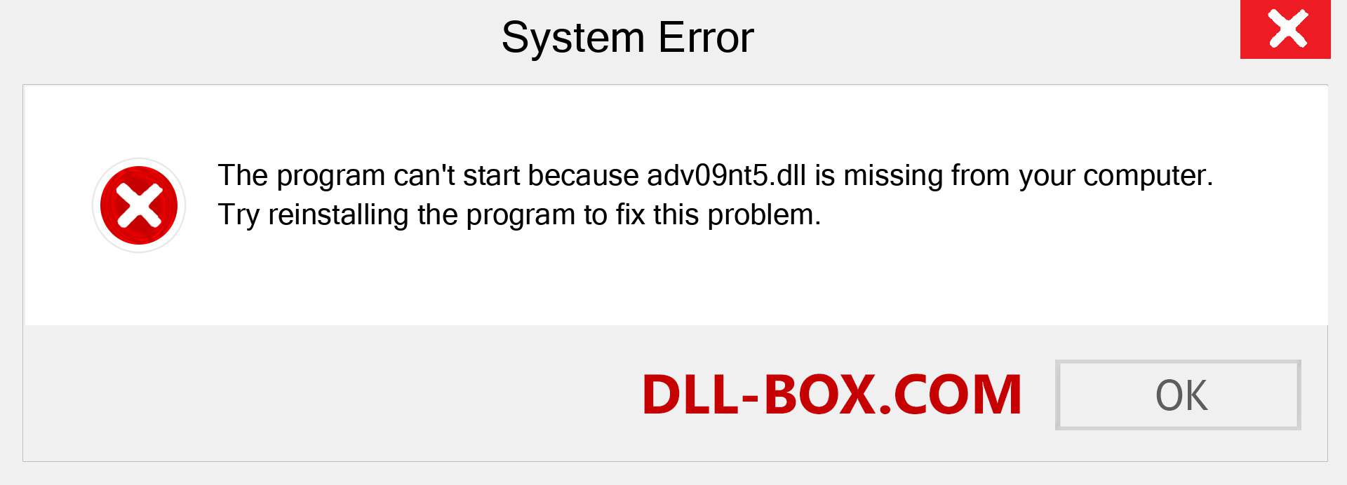  adv09nt5.dll file is missing?. Download for Windows 7, 8, 10 - Fix  adv09nt5 dll Missing Error on Windows, photos, images